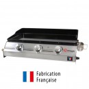 Plancha gaz Somagic Made in France fonte &eacute;maill&eacute;e 74 cm