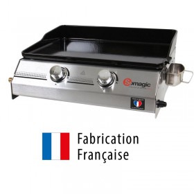 Barbecue Somagic : Plancha gaz So Premium Made in France Somagic fonte &eacute;maill&eacute;e 51 cm 12 &agrave; 20 personnes