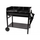 Barbecue &agrave; charbon de bois Jumbo Somagic cuve acier 85x47cm