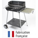Barbecue &agrave; charbon de bois Florence Somagic cuve fonte 54.5x38.5cm