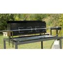 Barbecue &agrave; charbon de bois r&ocirc;tisserie Grill Pro Somagic acier 80x15.5cm