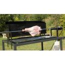Barbecue &agrave; charbon de bois r&ocirc;tisserie Grill Pro Somagic acier 80x15.5cm
