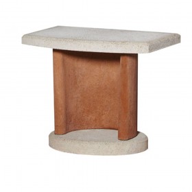 Accessoires Buschbeck : Table pour Barbecue Buschbeck finition quartz blanc et Terracotta
