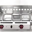 Plancha &agrave; gaz Arenc SOMAGIC 6.0kW 2 br&ucirc;leurs fonte &eacute;maill&eacute;e