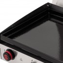 Plancha &agrave; gaz Arenc SOMAGIC 6.0kW 2 br&ucirc;leurs fonte &eacute;maill&eacute;e