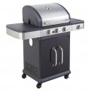 Barbecue gaz Fidgi 3 br&ucirc;leurs inox et 1 r&eacute;chaud lat&eacute;ral Cook'in garden