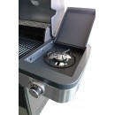 Barbecue gaz Fidgi 3 br&ucirc;leurs inox et 1 r&eacute;chaud lat&eacute;ral Cook'in garden
