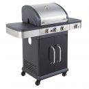 Barbecue gaz Fidgi 3 br&ucirc;leurs inox et 1 r&eacute;chaud lat&eacute;ral Cook'in garden