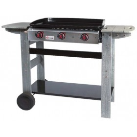 Barbecue Somagic : Plancha &agrave; gaz San Sebastian Somagic sur chariot 12 &agrave; 20 personnes