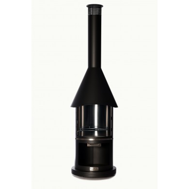 Barbecue cheminée Auckland Buschbeck stainless steel fireplace 140160 noir