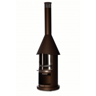 Barbecue cheminée Auckland Buschbeck stainless steel fireplace 140023 Brun
