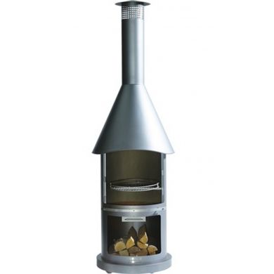Barbecue cheminée Auckland Buschbeck stainless steel fireplace 140016 Gris clair
