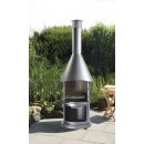 Barbecue chemin&eacute;e Auckland Buschbeck stainless steel fireplace 140016 Gris clair