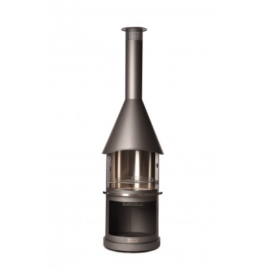 Barbecue cheminée Sydney Buschbeck 250 cm diam 72 cm stainless steel fireplace 140283 Gris clair