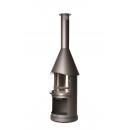 Barbecue chemin&eacute;e Sydney Buschbeck 250 cm diam 72 cm stainless steel fireplace 140283 Gris clair