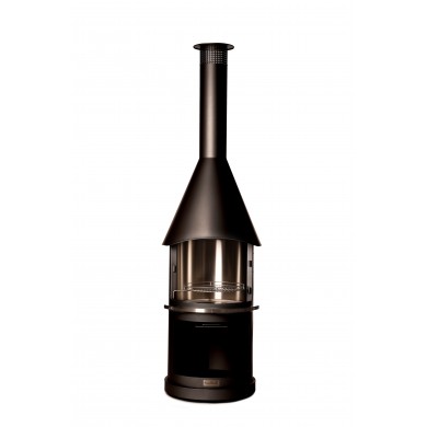 Barbecue cheminée Sydney Buschbeck 250 cm diam 72 cm stainless steel fireplace 140306 Noir