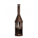 Barbecue chemin&eacute;e Sydney Buschbeck 250 cm diam 72 cm stainless steel fireplace 140313 Brun