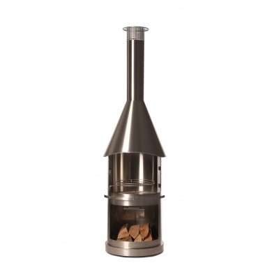 Barbecue cheminée Sydney Buschbeck 250 cm diam 72 cm stainless steel fireplace 140337 inox brossé