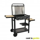 Barbecue &agrave; gaz Flavo 60 sur chariot Gardenmax Cookingarden