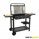 Barbecue &agrave; gaz Flavo 76 sur chariot Gardenmax Cookingarden