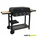 Barbecue &agrave; gaz Flavo 76 sur chariot Gardenmax Cookingarden