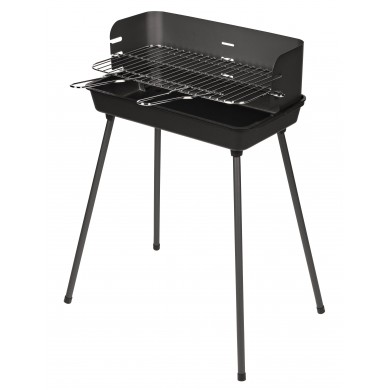 Barbecue charbon de bois Tikal Somagic cuve fonte rectangulaire 52x37cm