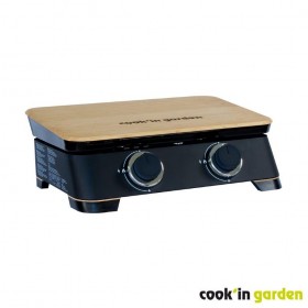 Barbecue Cook'in Garden : Plancha gaz Dune 60 Cook'in Garden L 58,5 &times; l 47 &times; H 20cm 6 &agrave; 12 personnes