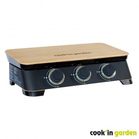 Barbecue Cook'in Garden : Rupture usine 2026 Plancha gaz Dune 70 Cook'in Garden L 68,5 &times; l 47 &times; H 20cm 12 &agrave; 20 personnes