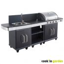 Barbecue gaz &eacute;vier Fidgi r&eacute;chaud lat&eacute;ral Cook'in garden 12 &agrave; 20 personnes