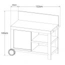 Arr&ecirc;t par l'usine Desserte NOVA 110 pour plancha Cook'inGarden L 122 x l 65 x H 105cm