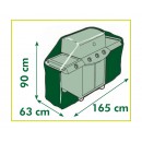 Housse de protection barbecue au gaz PE 100 g/m&sup2; graphite H90 x 165 x 63 cm