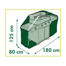 Housse de protection barbecue au gaz PE 100 g/m&sup2; graphite H125 x 180 x 80 cm Nature