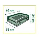 Housse de protection pour plancha PE 100 g/m&sup2; graphite H24 x 63 x 53 cm Nature