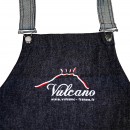 Tablier en jean Vulcano  avec poche et attache m&eacute;tal