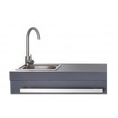 Cuisine d&rsquo;&eacute;t&eacute; Kingrange Dimensions 279 cm Buschbeck 5 br&ucirc;leurs &eacute;vier, frigo