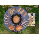 Brasero de cuisson au gaz Somagic R&eacute;f. 300807 cuve en acier ronde de 70 cm
