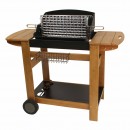 Barbecue charbon de bois Senlis Somagic r&eacute;f 365738 cuve fonte pour 10 personnes