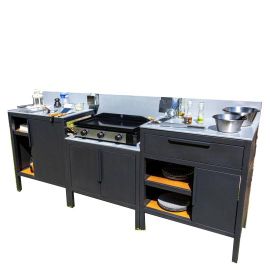 3 éléments de cuisine d'extérieur Somagic 3 éléments vendue sans plancha ni accessoires