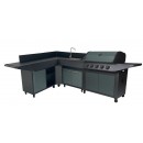 Barbecue gaz Burn 5 avec &eacute;vier Cook'in Garden L 152 x l 60 x H 112cm 5 br&ucirc;leurs