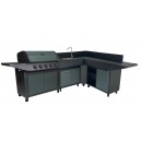 Barbecue gaz Burn 5 avec &eacute;vier Cook'in Garden L 152 x l 60 x H 112cm 5 br&ucirc;leurs