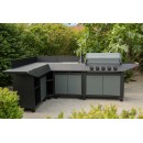 Barbecue gaz Burn 5 avec &eacute;vier Cook'in Garden L 152 x l 60 x H 112cm 5 br&ucirc;leurs